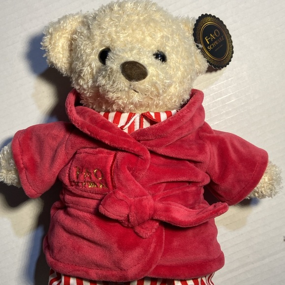 FAO Schwarz Teddy Bear on Robe and Pyjamas NWT - Picture 6 of 9